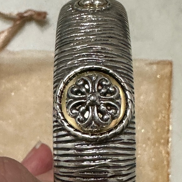 BRIGHTON Vintage Bracelet With Gold Accent On Silver Metal - Picture 7 of 8